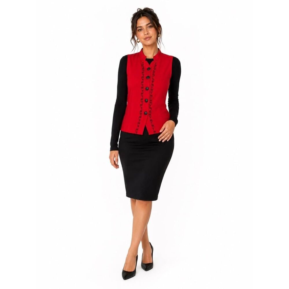 Willow Women's Red and Black Gilet